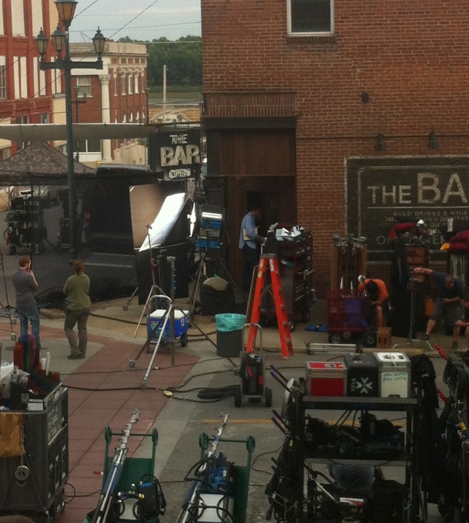 A closer look of Ben walking into "The Bar". 