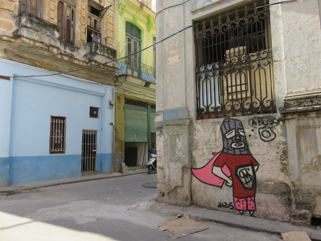 A caped crusader, Old Havana.